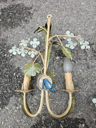 4 Lampade da Parete in Ferro Battuto