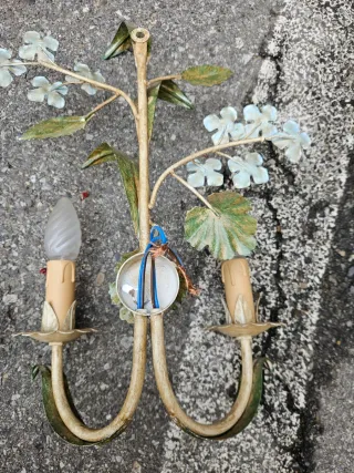 4 Lampade da Parete in Ferro Battuto