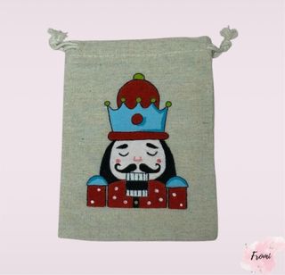 Bolsa Yute Navideña Cascanueces