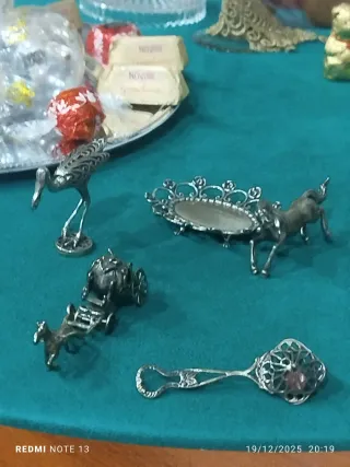 Set 5 miniature argento vintage