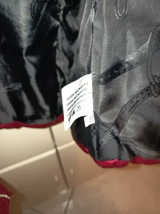 Piumino giacca nero e rosso taglia 50