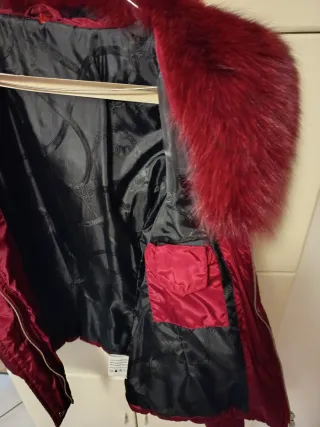 Piumino giacca nero e rosso taglia 50