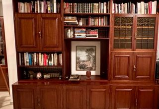 Librería clásica madera caoba