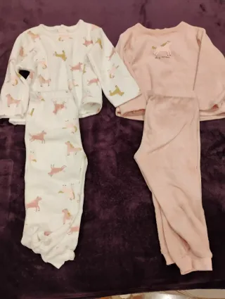 Lote pijamas niña 23 meses afelpados