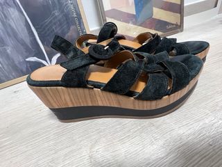 Sandalias cuña Alpe negras
