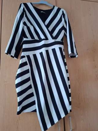 Vestido Biscot Rayas Blanco y Negro