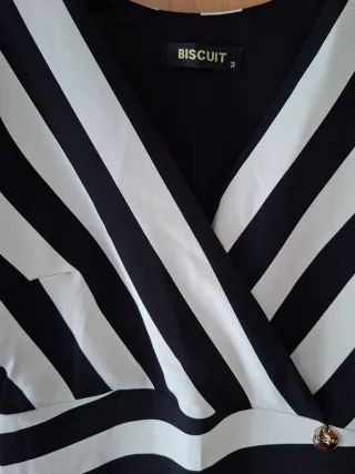 Vestido Biscot Rayas Blanco y Negro