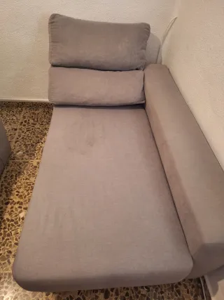 Sofá modular gris tela