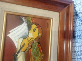 Cuadro Óleo Violín por Ochoa
