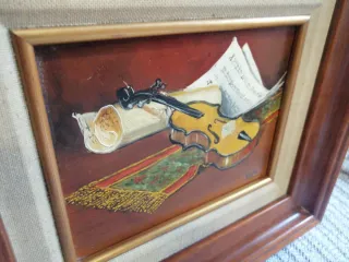 Cuadro Óleo Violín por Ochoa