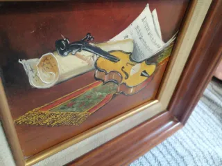 Cuadro Óleo Violín por Ochoa