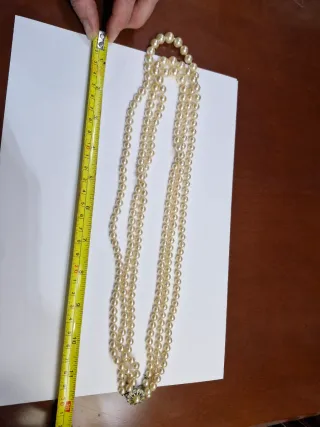 Collar de perlas multicapa con broche