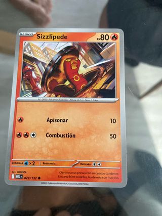 Carta Pokémon Sizzlipede Básico PS 80