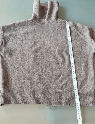 Jersey H&M cuello alto beige T.38