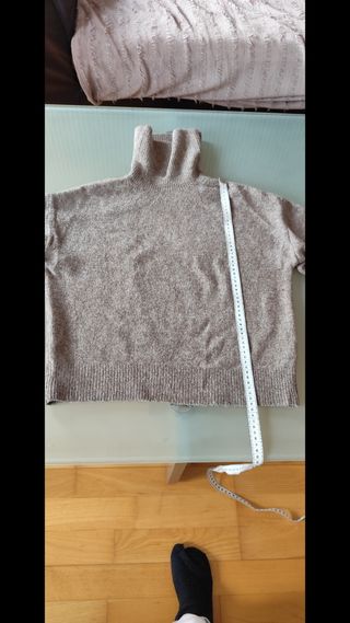 Jersey H&M cuello alto beige T.38