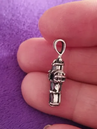 Colgante Cruz Plata Ley Amatista Artesanal