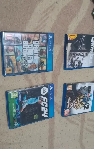 4 Juegos PS4: GTA V, FC 24, R6 Siege, DBZ