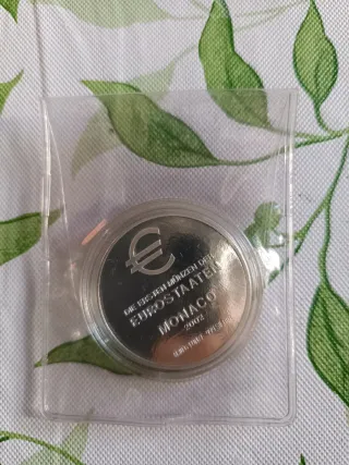 Onza d'argento monete Euro Monaco 2002