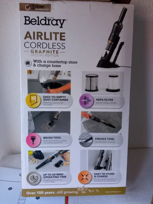 Aspiradora de mano Beldray sin estrenar