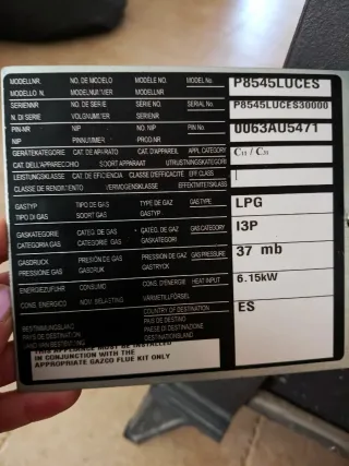 Estufa de gas decorativa negra Rebajada!!!