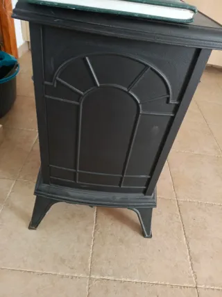 Estufa de gas decorativa negra Rebajada!!!