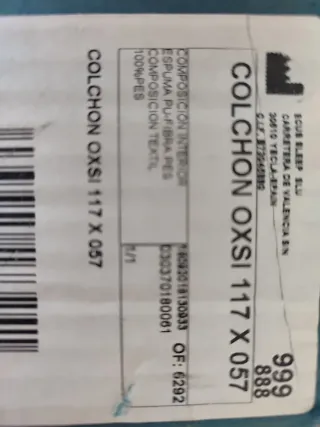 Colchón Ecus Kids Oxsi