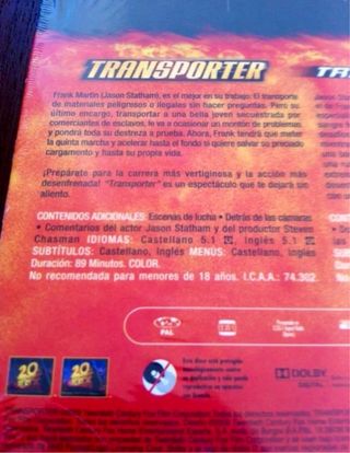 TRANSPORTER 1 y TRANSPORTER 2 NUEVO 2 DVD EMBALADO