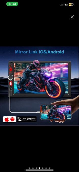 NUEVA Radio Coche 2 DIN CarPlay/Android Auto