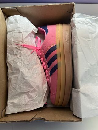Zapatillas Adidas Gazelle Plataforma Rosa