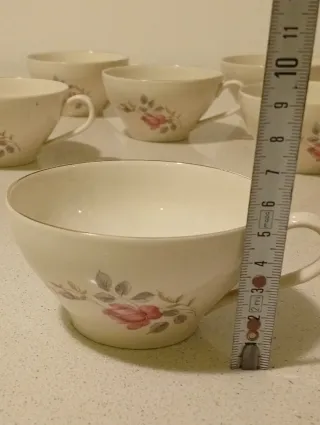 Set 6 Tazze da Thè Vintage Porcellana Rose