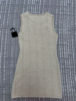 Abito Zara perlato beige