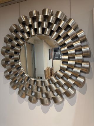 Espejo Decorativo Sol Metal y Cristal