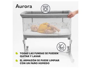 Cuna colecho y mecedora Lionelo Aurora hasta 9 kg