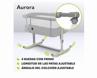 Cuna colecho y mecedora Lionelo Aurora hasta 9 kg