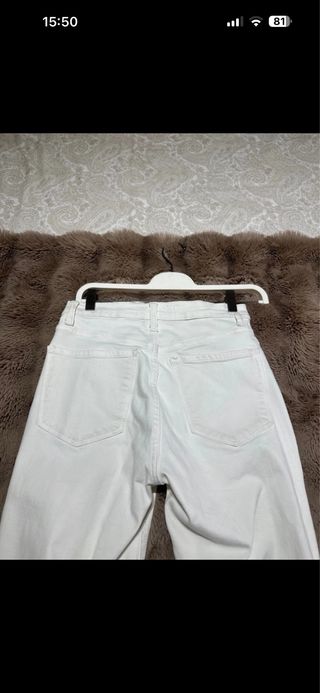 Calças Mango Flare Brancas Tamanho 36