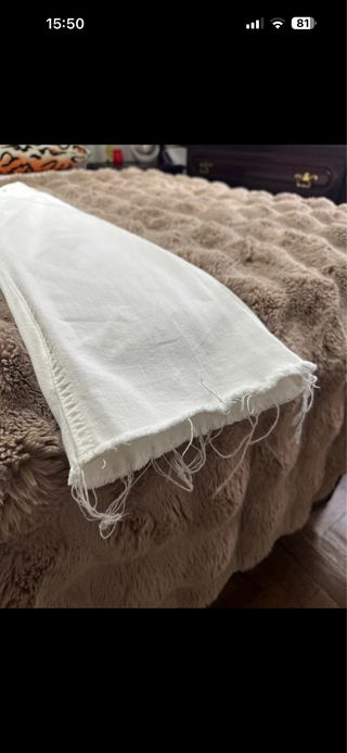 Calças Mango Flare Brancas Tamanho 36