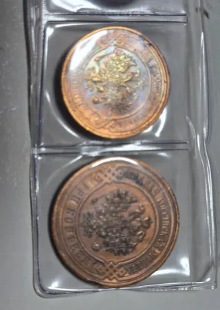 4 Monedas Rusia 3-2-1-1/2 Kopek 1915