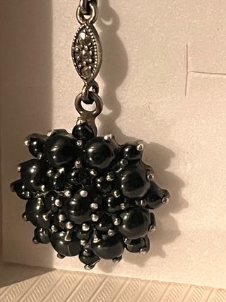 Pendientes Plata,azabache . Fiesta.Bodas.Flamenca