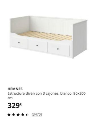 Diván Hemnes Ikea Blanco