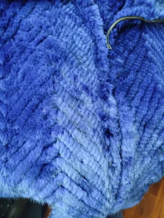 Abrigo de pelo azul Maximilian