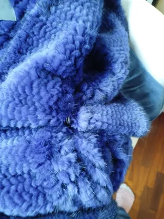 Abrigo de pelo azul Maximilian