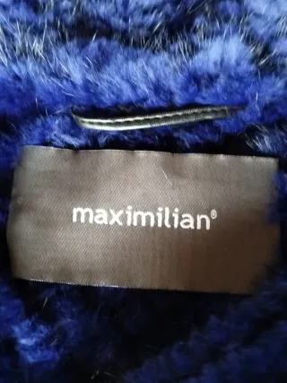 Abrigo de pelo azul Maximilian