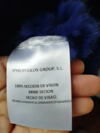 Abrigo de pelo azul Maximilian