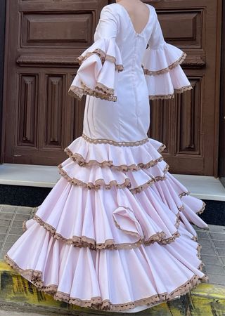 Traje Flamenca Rosa Talla 38/40 precioso