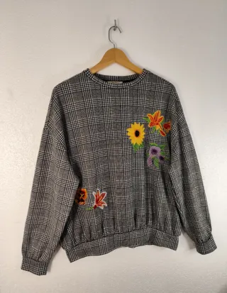 Sudadera Zara floral Talla S