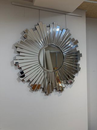 Espejo Sol Decorativo Plata