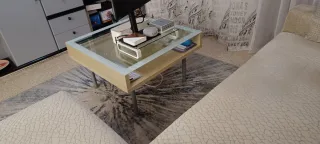 Mesa centro Ikea cristal 75cm