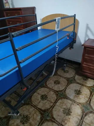 Cama articulada 90cm madera y metal
