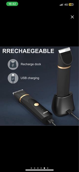 NUEVA Afeitadora Corporal Negra USB