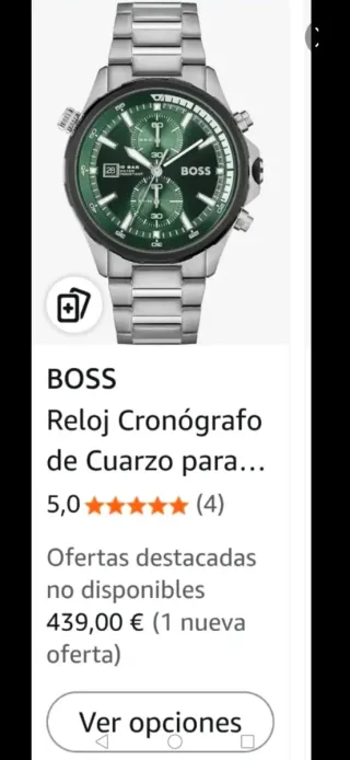 Reloj Hugo Boss Cronógrafo Azul y Plateado